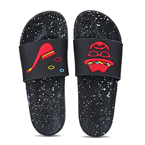 Image of BERSACHE Men Black Casual SlipperFlipflop