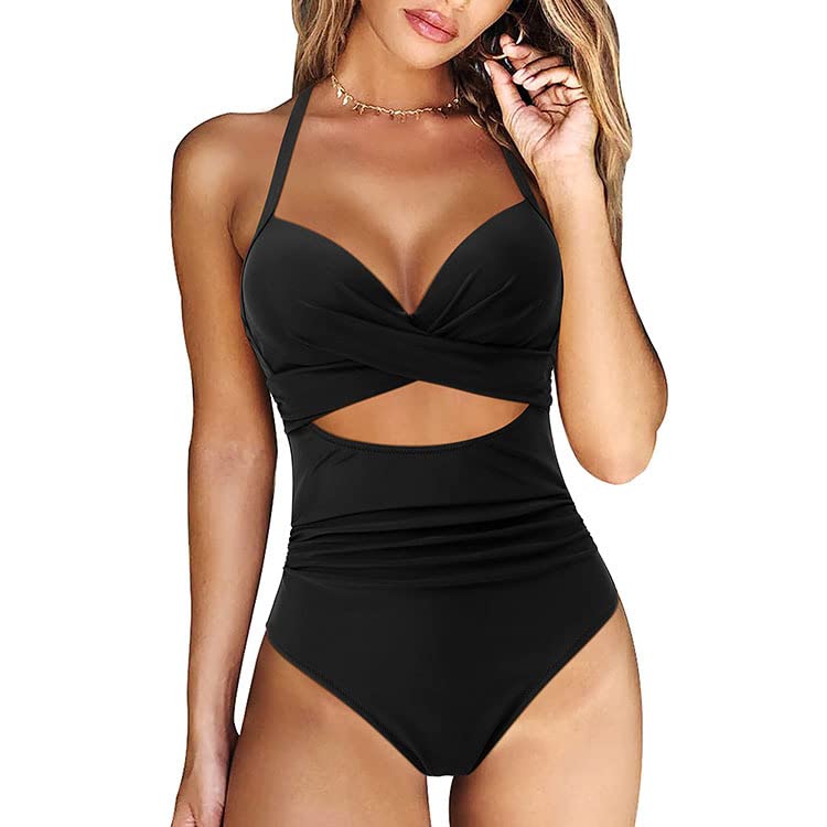 Maillot de bain femmes bikini deux pièces uni pour plage et beachwear tendance - 2