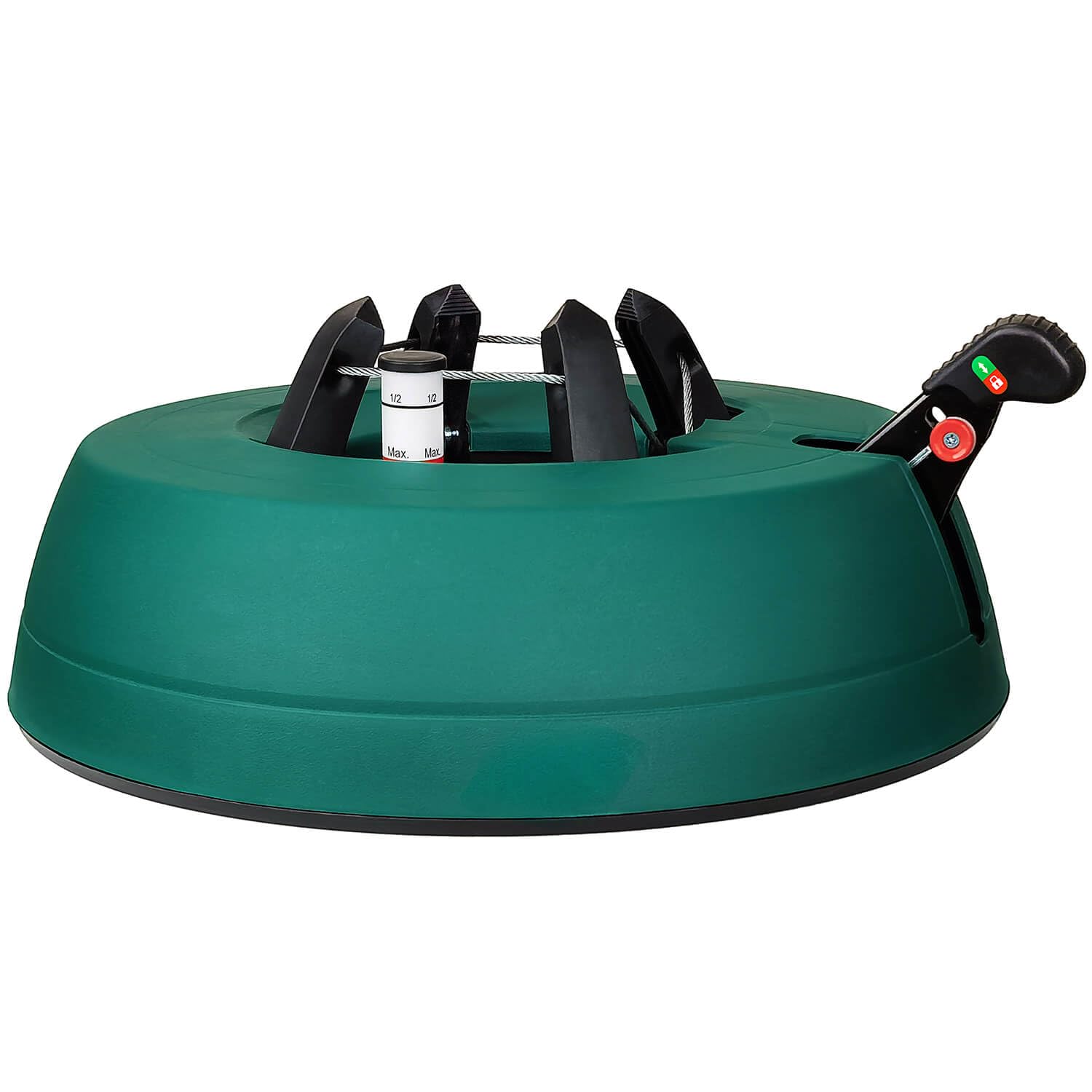 Leejec Christmas Tree Stand with Water Reservoir, Fast Clamped 10 Ft Real Tree with 5.5" Diameter, Water Level Indicator Equipped, No Assembly Required