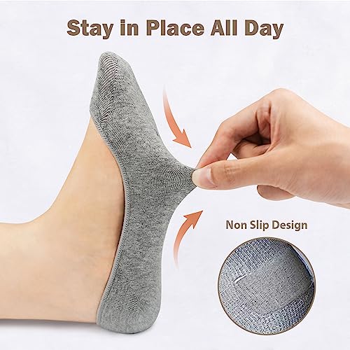 Jane Stone No Show Socks Women - Non Slip Hidden for Flats Boat Invisible Ultra Low Cut Liner Socks(Size 5-8/9-11)4