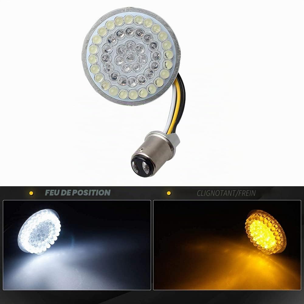 Riloer Moto LED clignotant frein feu arrière 1156/1157 adapté pour Harley Softail Dyna Sportster Touring Tri Glide