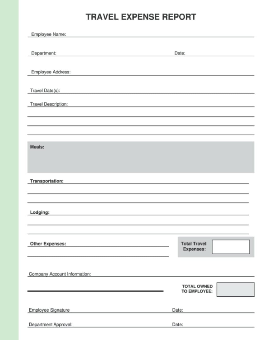 Travel Expense Report: A Record Book To Keep Track Of Business Trip Expenditures