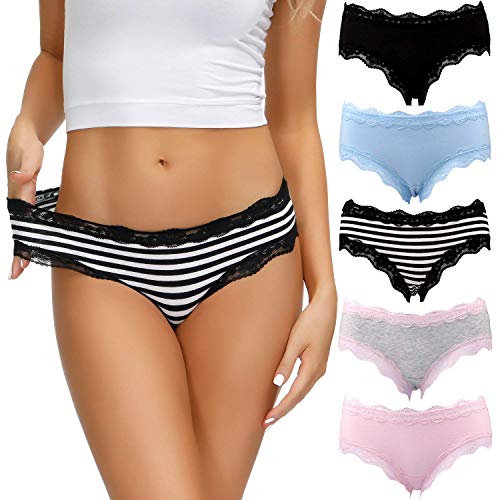 LYYTHAVON Womens Underwear Breathable Cotton Brief Ladies Panties - XX-Large