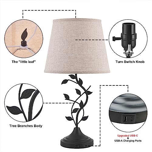 Kakanuousbchargingbedsidenightstandlampforlivingroomandbedroomtraditionaltallretrodesklampwithusbaandusbcports  Urban Country Home Decor Kakanuo usb charging bedside nightstand lamp for living room and bedroom traditional tall retro desk lamp with usb a and usb c ports  urban country home decor