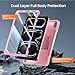 ZtotopCases for iPad Pro 13 Inch Case M4 2024 7th Gen/Pro 12.9 Inch 6th/5th/4th Generation 2022/2021/2020, Full Body Protective Rugged Cover with [Pencil Holder+Screen Protector] for iPad Pro 13,Pink