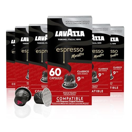 Lavazza Espresso Classico Medium Roast 100% Arabica Aluminum Capsules Compatible with Nespresso Original Machines 10 count (pack of 6), Value Pack – Packaging may vary - image 1