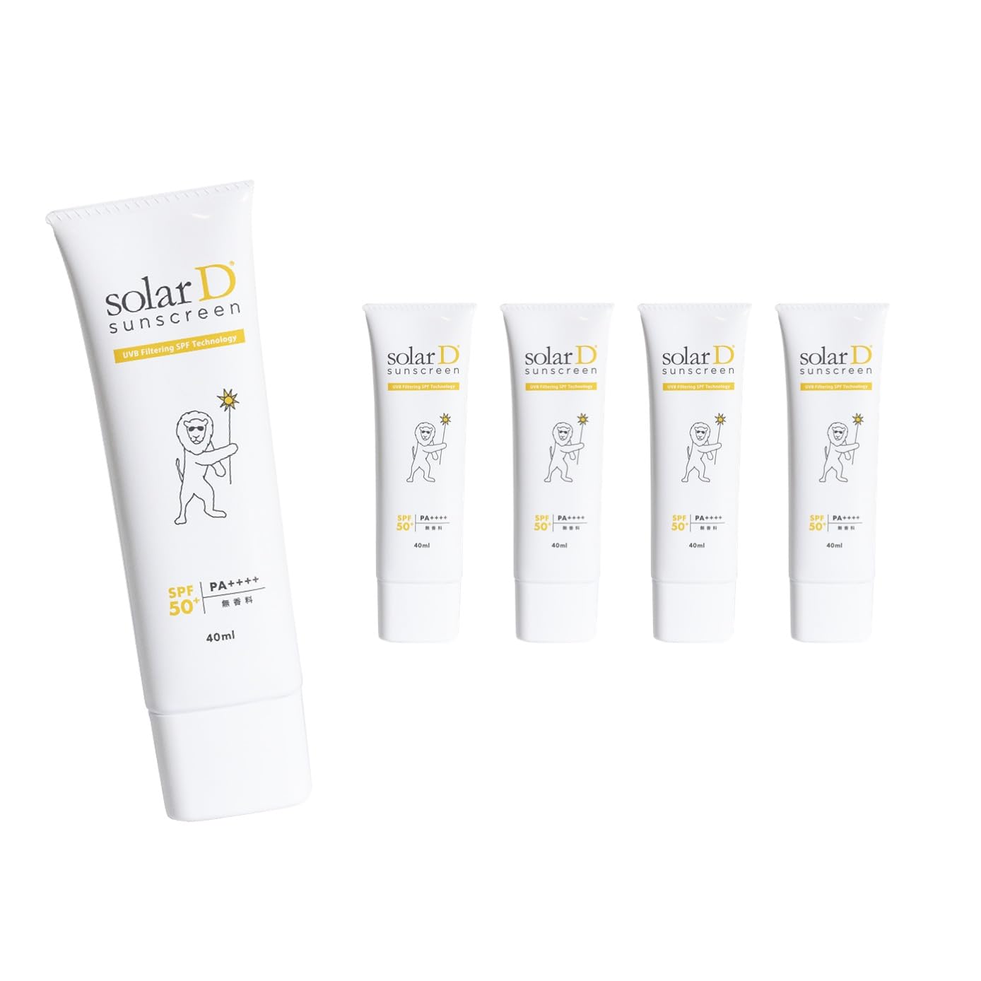 Solar D Sunscreen 1.4 fl oz (40 ml) Lion SPF 50+ PA++++ Baby Children's Face Body Waterproof Vitamin D