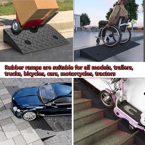 Rampa de goma portátil antideslizante altura 16 cm miniatura 6