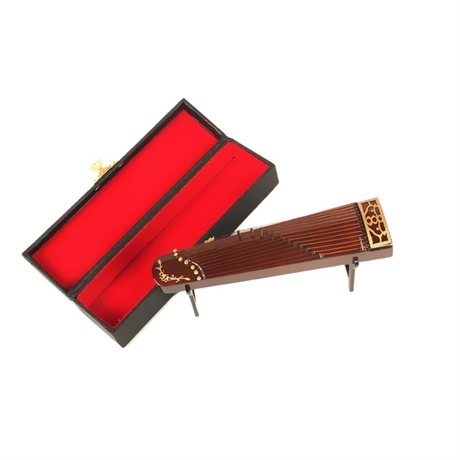Ręcznie Robiony Miniaturowy Model Instrumentu Guzheng Ze Stojakiem Guzheng, Prezent I Dekoracja Do Domu(16)