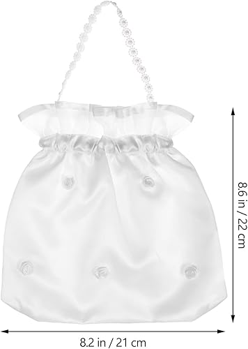 Miniatura 5 de ABOOFAN Bolsa de satén para novia de boda bolsa de encaje para novia bolsa de regalo de boda bolsa de regalo de boda bolsa de flores de dama de