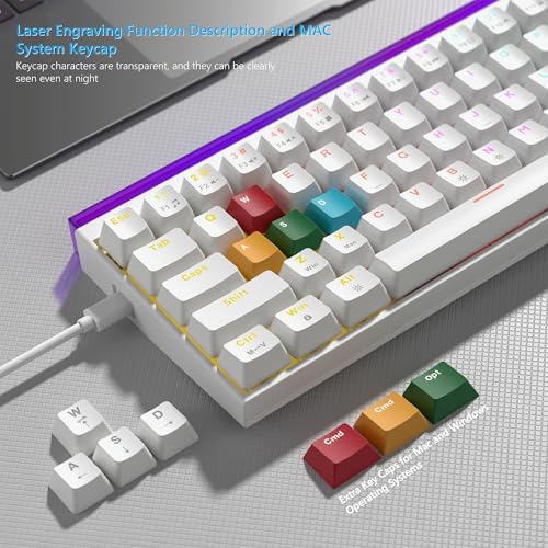 Clavier mécanique rétroéclairé RVB Womier WK68 PRO 60% programmable interchangeable à chaud - 7
