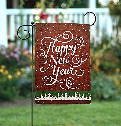 GiftWrap-Etc-Happy-New-Year-Garden-Flag-12-x-18-Red-Green-White-Double-Sided-Christmas-Garden-Accessories-Winter-Decor-NYE-Party-Classroom-Daycare-Christmas-Tree-Lot-Fundraiser GiftWrap Etc Happy New Year Garden Flag 12 x 18 Red Green White Double Sided Christmas Garden Accessories Winter Decor NYE Party Classroom Daycare Christmas Tree Lot Fundraiser