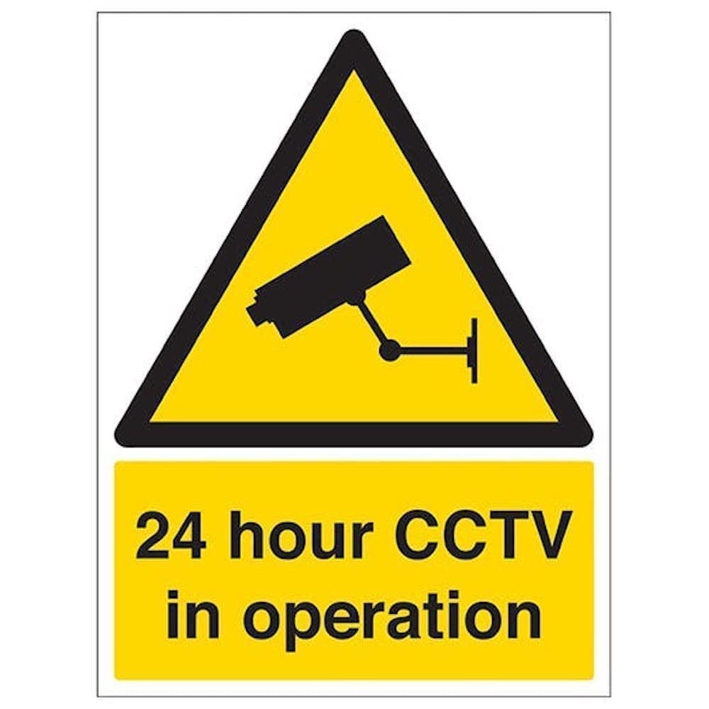 V Safety Security Notice, Cctv In Operation Sign - Portrait - 300mm x 400mm - 2mm Rigid Plastic