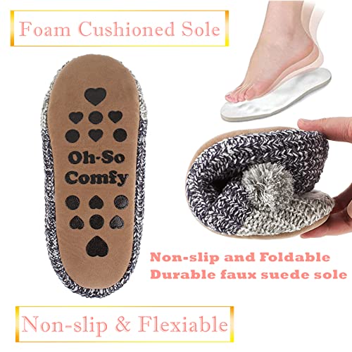 Image of The Metluks Cute Animal House Slippers, Warm Fuzzy Slipper Socks with Grippers Non Slip, Cozy Funny Gifts