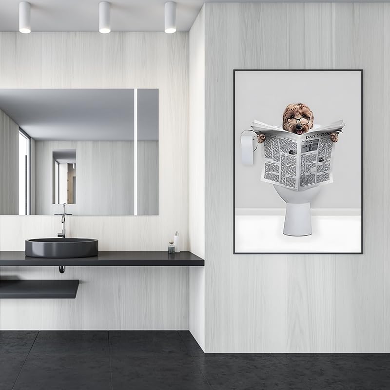 High Ground Cow Bathroom Decoration Pictures, Modern Black and White Animal Bathroom Wall Decoration Poster - Image 3