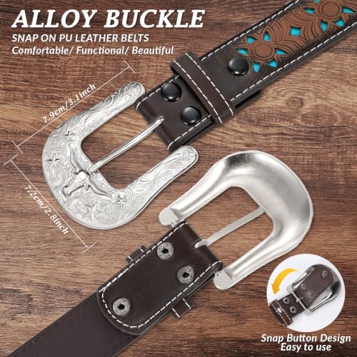 Image of BELTROAD Western Belts for Men Women 1.5 inch Vintage Country Belt for Jeans