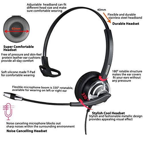 Auricolare da 3,5 a USB per computer con microfono a cancellazione del rumore, per iPad, tablet, laptop, Mac, Skype, chat, zoom, iPhone, Samsung, Galaxy, Huawei, HTC, LG, ZTE Mi