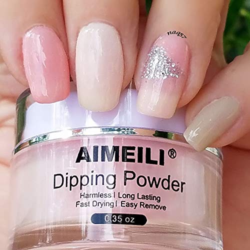 AIMEILI Dip Pulver Kit Dipping Powder Nail Set of 6 Colors Nail Acrylic Powder Collection – Bild 5