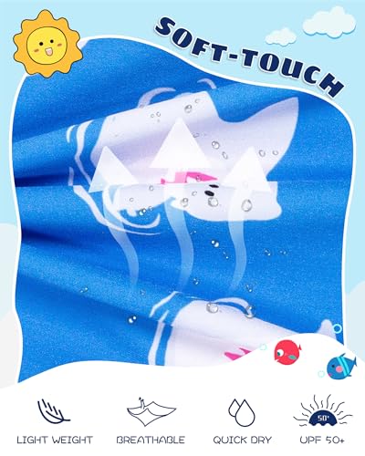Image of SURF CUZ Boys Swim Trunks with Boxer Brief Liner Toddler Boy Stretch Swimsuit Shorts Quick Dry Swimming Trunks Bathing Suit
