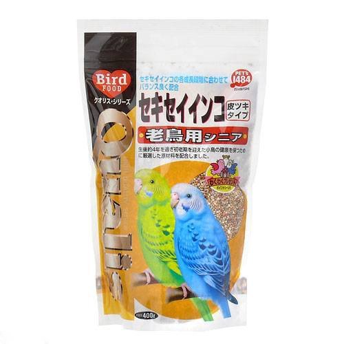 Amazon | クオリス セキセイインコ老鳥用シニア 400g 鳥 フード 餌