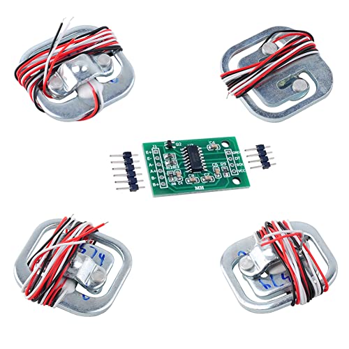 4pcs 50kg load cell half bridge strain gauge human body scale weight sensor  1pcs hx711 amplifier ad module for arduino