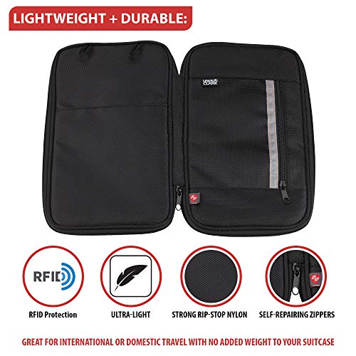 Lewis N. Clark Document Organizer Holder for Identity Theft Protection, Lightweight and Easy to Carry, Black - Image 3