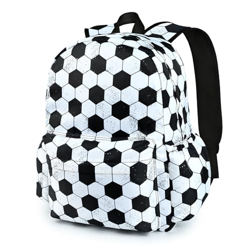 KzgtY Soccer School Backpack for Girls Boys Teens Bookbag 17 Inch Laptop Backpack for Sports Travel Camping