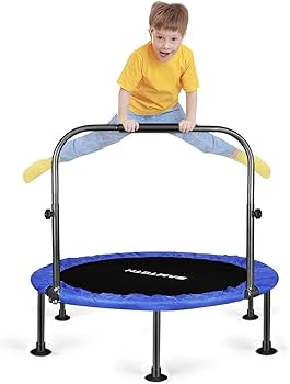 Amazon | SAMTOTH トランポリン 補助手すり付き 大型102cm 耐荷重160kg