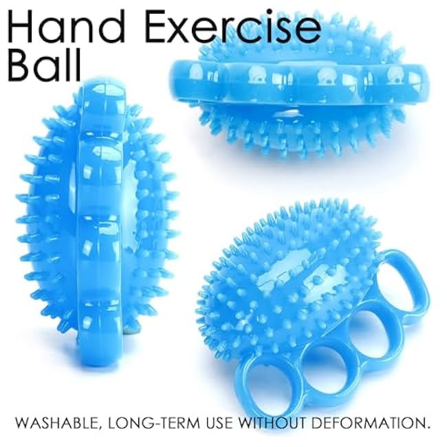 AKOAK 1 Pack Finger Massage Ball Grip Strength Trainer is Ideal for Muscle and Hand Massage for Stress Relief and Rehabilitation of Men and Women (Blue)