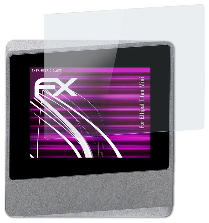 atFoliXPlastic Glass Protective Film compatible with Ellipal Titan Mini, 9H Hybrid-Glass FX Screen Protector