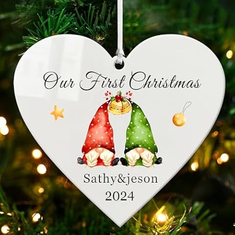 Personalised Christmas Baubles for New Couples Cover