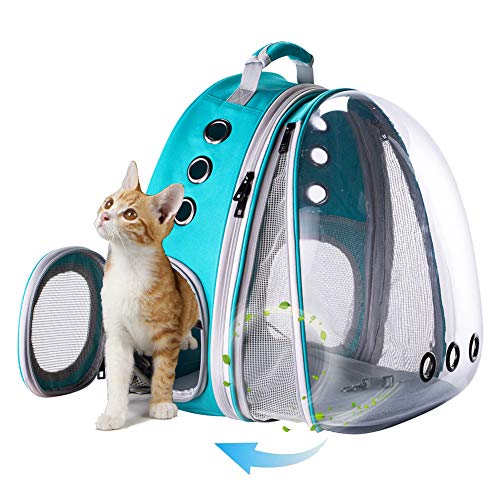 Front Expandable Large Cat Carrier Backpack, Fit up to 20 lbs, Space Capsule Pet Carrier Backpack for Fat Cats and Small Dog, Dog Carrier Backpack for Traveling and Hiking