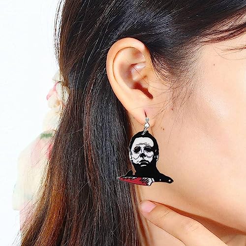 Super Cute Pair Of Serial Killer Earrings for Women, Halloween, Cosplay and More.4