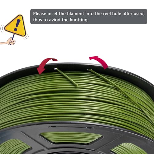 Image of iSANMATE ASA Filament 1.75mm Army Green 1KG, UV & Weather Resistant 3D Printer Filament Perfect for Outdoor Functional Parts, Dimensional Accuracy + /- 0.02mm, 1kg Spool (2.2lbs)