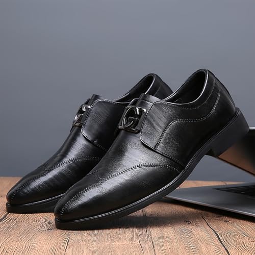 Men Casual Shoes Fashion Classic Men Leather Shoes Pointed Toe Casual Dress Shoes Comfortable Breathable Business Men Shoes3