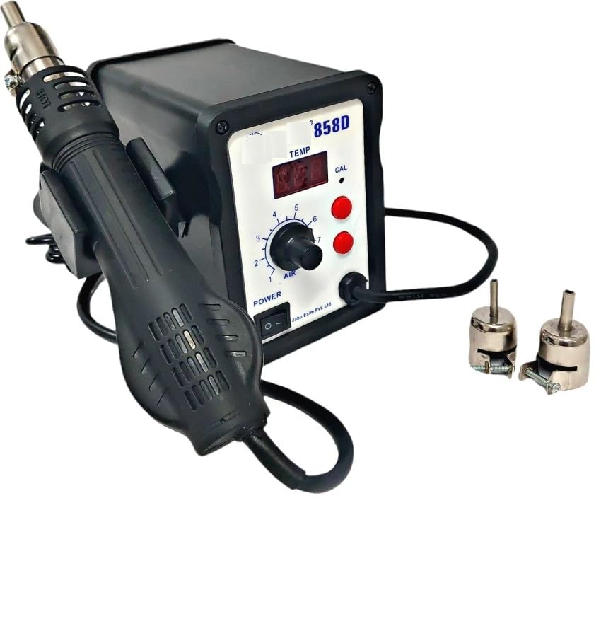 Buyyart New 858D Commercial Digital Smd Hot Air Soldering Rework Station with Auto Cut With 3 pcs Nozzles for Phone Motherboard Repair (B09MVSR95Y) Amazon Price History, Amazon Price Tracker