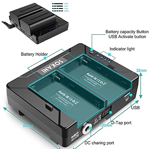 Batteriehalter für Sokani X60 V2 LED-Videoleuchte , Sokani X60 RGB LED-Videoleuchte (Batteriehalter für Sokani X60) – Bild 4