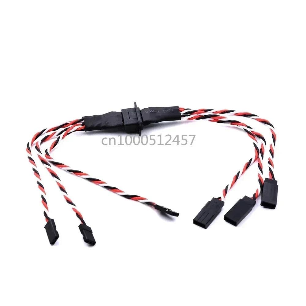 MPX 8-pinowe pozłacane złącze wieloprzewodowe przedłużacz serwa męski żeński 2/3 przewody do modelu RC Fixwing szybowiec samoloty(2Wires rx20cm wing40)