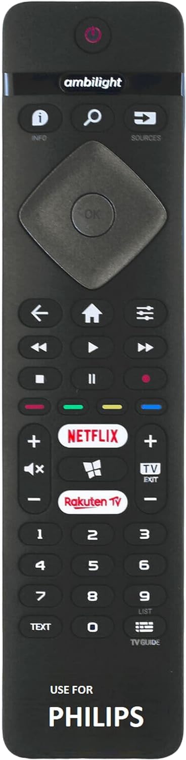 Replacement Remote Compatible with PHILIPS Smart LED TV With NETFLIX and Ambilight Button