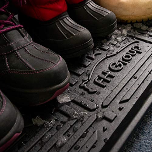 Image of FH Group Climaproof for All Weather Protection Black Multi-Purpose Pet Feeding Bowl Tray, Dog Bowl Tray, Boot Tray, Shoe Tray, Great for Entryway or Garage 20