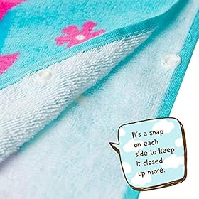 Toddler Hooded Beach Towel Coverup Cape Kids 100% Cotton Soft Quick Dry Absorbent Use for Swim Pool Bath Poncho Towels for 2 to 6 Years Old Children Size 24"x 47" in Full-Length (Fancy Mermai') 51r28r9aZoL. SS280