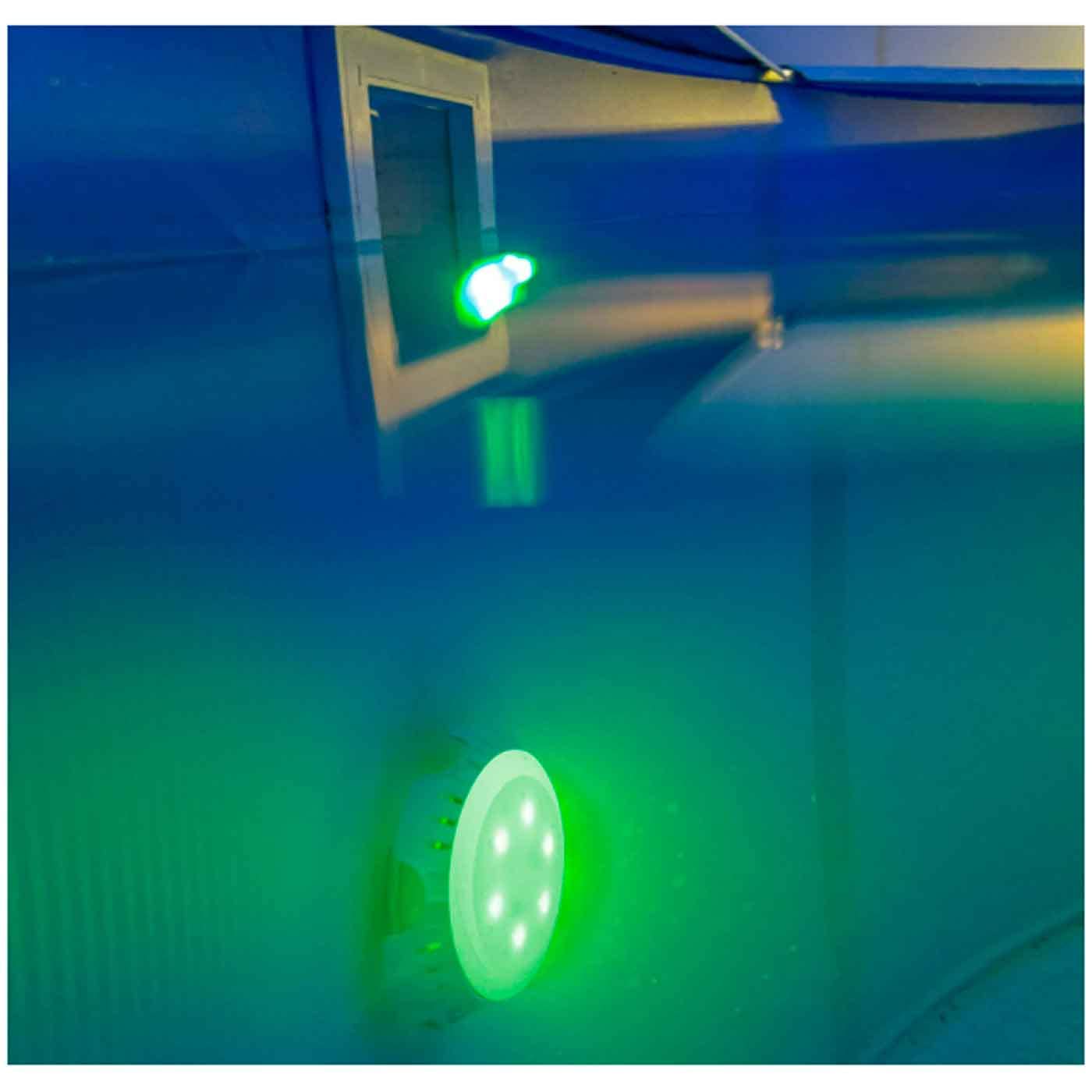 Acan Tradineur - Lámpara led para Piscina, Luces Multicolor, Resistente al Agua Incluye adaptadores para válvulas. 10 x 16,5 x 16,5 cm