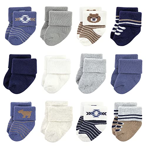Image of Hudson Baby baby-girls Cotton Rich Newborn and Terry Socks