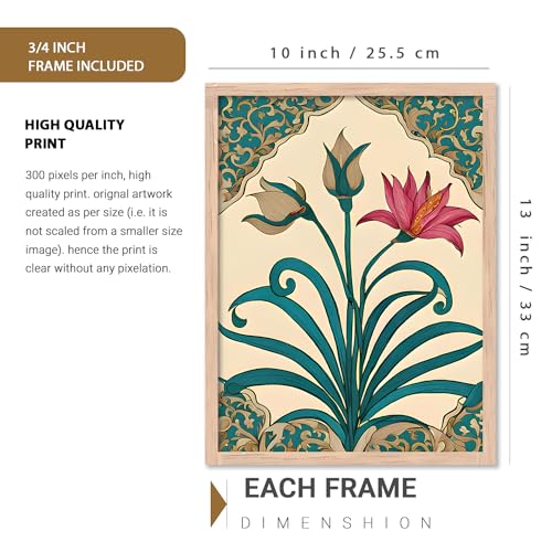 Image of kotart Premium Digital Madhubani Art Paintings with Frame for Home Decor - Wall Painting for Living Room - Pack of 6 (10x13, painting for wall decoration)
