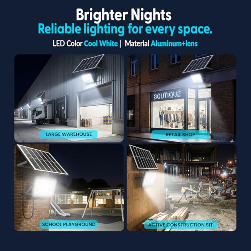 Image of hardoll Solar Flood Light 200W with Remote, Cool White LED, 5M Cable, Waterproof IP65 Aluminium + Lens Body, Replaceable 20000mAh Lifepo4 Battery for Home, Garden, Terrace, Outdoor (Pack of 1)