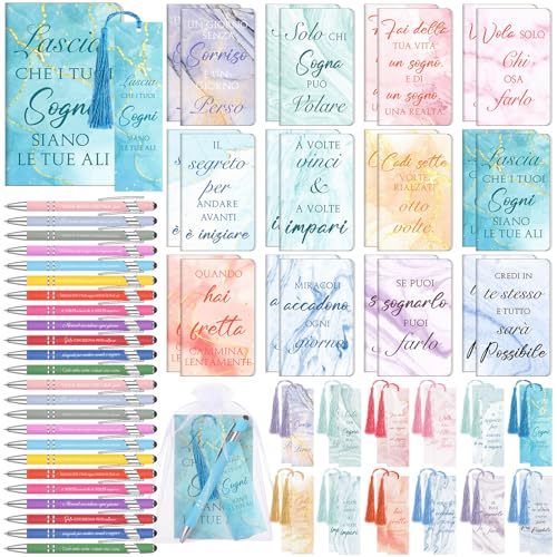 Sinmoe 24 Set Bomboniere Laurea Completi, Sacchetto Organza Segnalibro Nappine