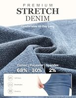 Jeans Damen,Pull on Straight Leg Jeanshose High Waist Stretch Denim Hohe – Ansicht 6