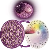 Vibratis Fleur de Vie en Bois pour Recharger Les Pierres & Pendules Divinatoires + Échelle de Bovis pour Calculer Le Taux Vibratoire  11,5CM | 100% Fabriqué en France