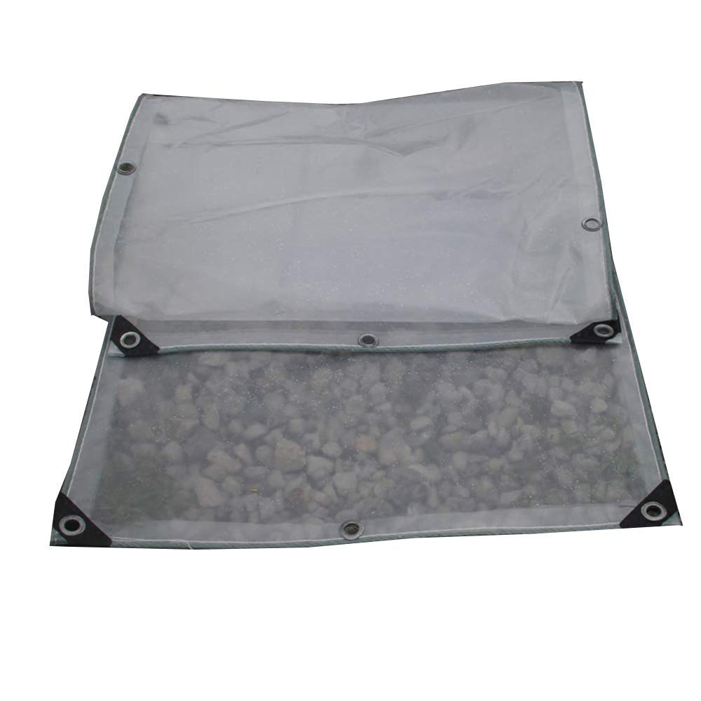 Telo Grande telone Impermeabile Trasparente, Grande Copertura in Telo Trasparente in Vetro per Balcone Resistente Tenda da Sole per Piante in plastica Antipioggia per Giardino Campeggio pati
