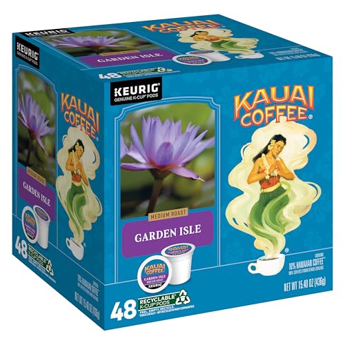 Kauai Coffee Garden Isle K-Cups Medium Roast 48 Count
